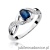 Pierścionek W028 Szafir 0,70ct białe złoto