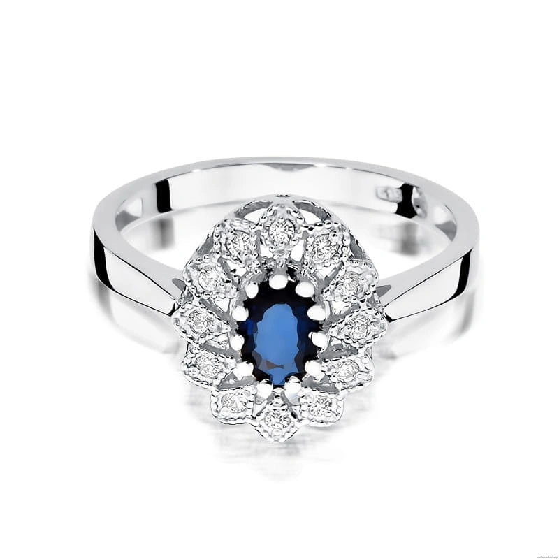 Pierścionek W354 Szafir 0,70ct białe złoto