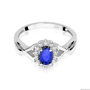 Pierścionek W182 Szafir 0,70ct białe złoto