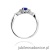 Pierścionek W182 Szafir 0,70ct białe złoto