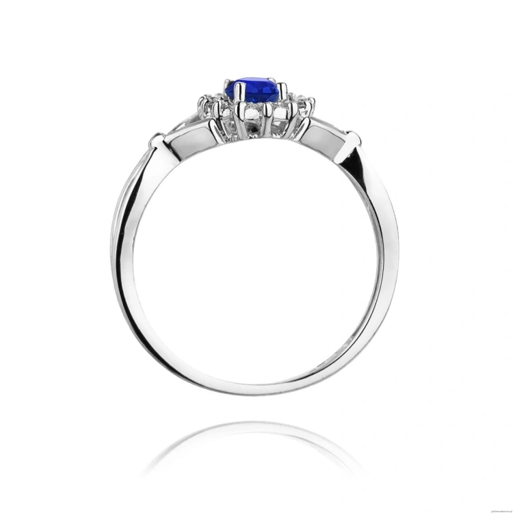 Pierścionek W182 Szafir 0,70ct białe złoto