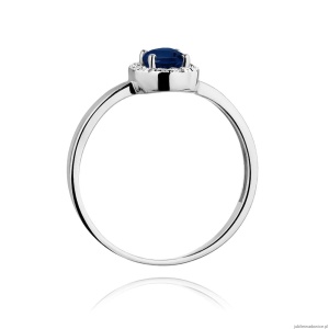 Pierścionek W330 Szafir 0,70ct białe złoto