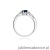 Pierścionek W006 Szafir 0,70ct białe złoto