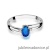 Pierścionek W068 Szafir 0,70ct białe złoto