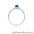 Pierścionek W068 Szafir 0,70ct białe złoto