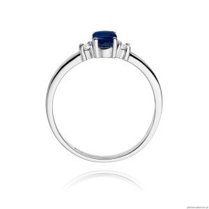 Pierścionek W264 Szafir 0,70ct białe złoto