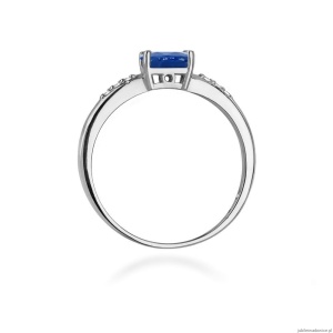 Pierścionek W077 Szafir 0,70ct białe złoto