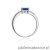Pierścionek W077 Szafir 0,70ct białe złoto