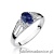 Pierścionek W005 Szafir 0,70ct białe złoto