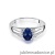 Pierścionek W005 Szafir 0,70ct białe złoto