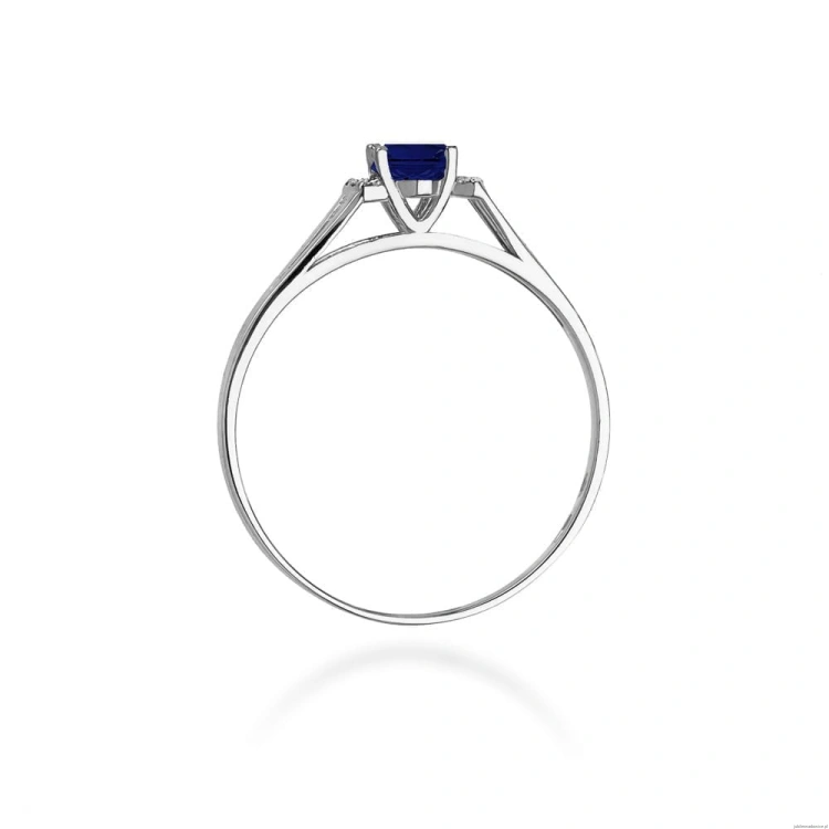 Pierścionek W005 Szafir 0,70ct białe złoto