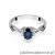 Pierścionek W019 Szafir 0,70ct białe złoto