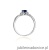 Pierścionek W019 Szafir 0,70ct białe złoto