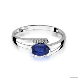 Pierścionek W119 Szafir 0,70ct białe złoto