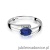 Pierścionek W119 Szafir 0,70ct białe złoto