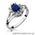 Pierścionek W037 Szafir 0,90ct białe złoto