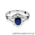 Pierścionek W037 Szafir 0,90ct białe złoto
