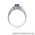 Pierścionek W037 Szafir 0,90ct białe złoto