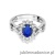 Pierścionek W182 Szafir 0,90ct białe złoto