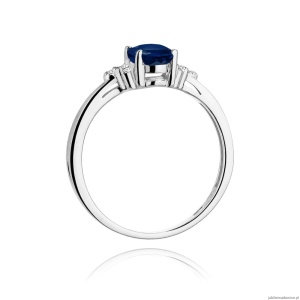 Pierścionek W308 Szafir 0,90ct białe złoto