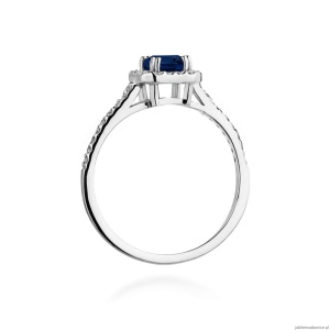 Pierścionek W422 Szafir 0,60ct białe złoto