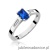 Pierścionek W078 Szafir 0,60ct białe złoto