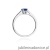Pierścionek W078 Szafir 0,60ct białe złoto