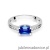 Pierścionek W105 Szafir 0,60ct białe złoto