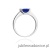 Pierścionek W105 Szafir 0,60ct białe złoto