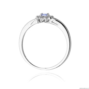 Pierścionek W185 Tanzanit 0,15ct białe złoto
