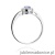 Pierścionek W238 Tanzanit 0,15ct białe złoto