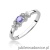 Pierścionek W414 Tanzanit 0,15ct białe złoto