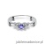 Pierścionek W414 Tanzanit 0,15ct białe złoto