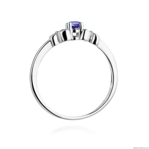 Pierścionek W414 Tanzanit 0,15ct białe złoto