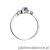 Pierścionek W414 Tanzanit 0,15ct białe złoto