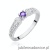 Pierścionek W411 Tanzanit 0,15ct białe złoto