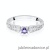 Pierścionek W411 Tanzanit 0,15ct białe złoto