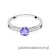 Pierścionek W066 Tanzanit 0,50ct białe złoto