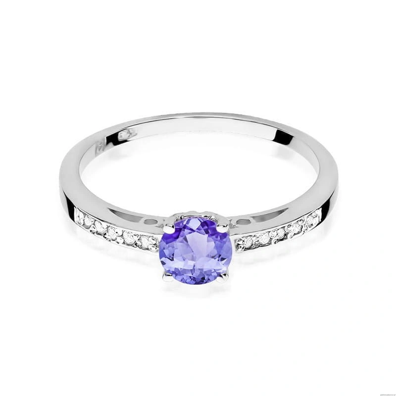 Pierścionek W066 Tanzanit 0,50ct białe złoto