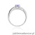 Pierścionek W066 Tanzanit 0,50ct białe złoto