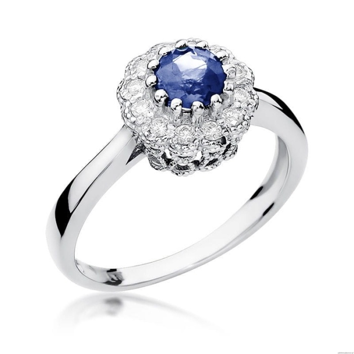 Pierścionek W284 Tanzanit 0,50ct białe złoto