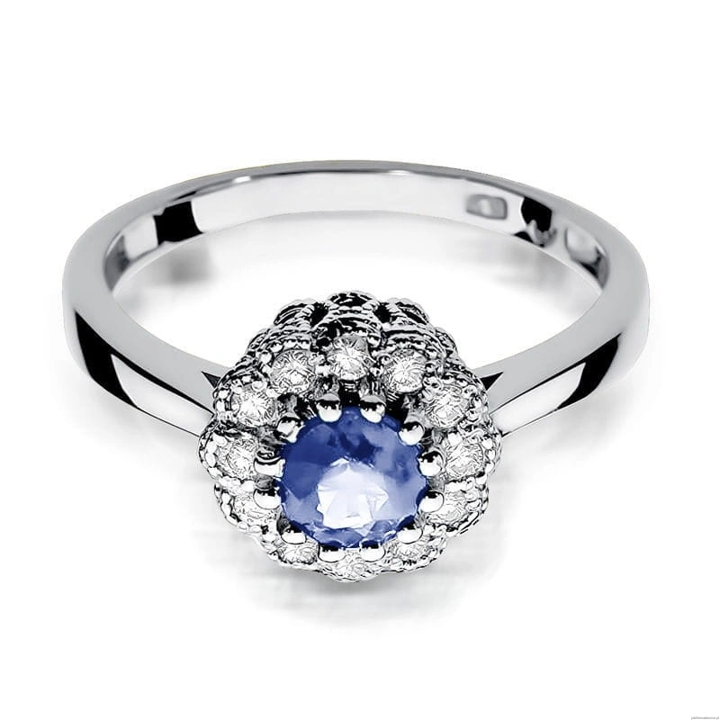 Pierścionek W284 Tanzanit 0,50ct białe złoto