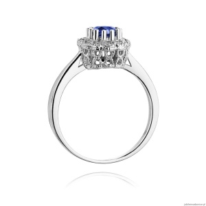 Pierścionek W284 Tanzanit 0,50ct białe złoto