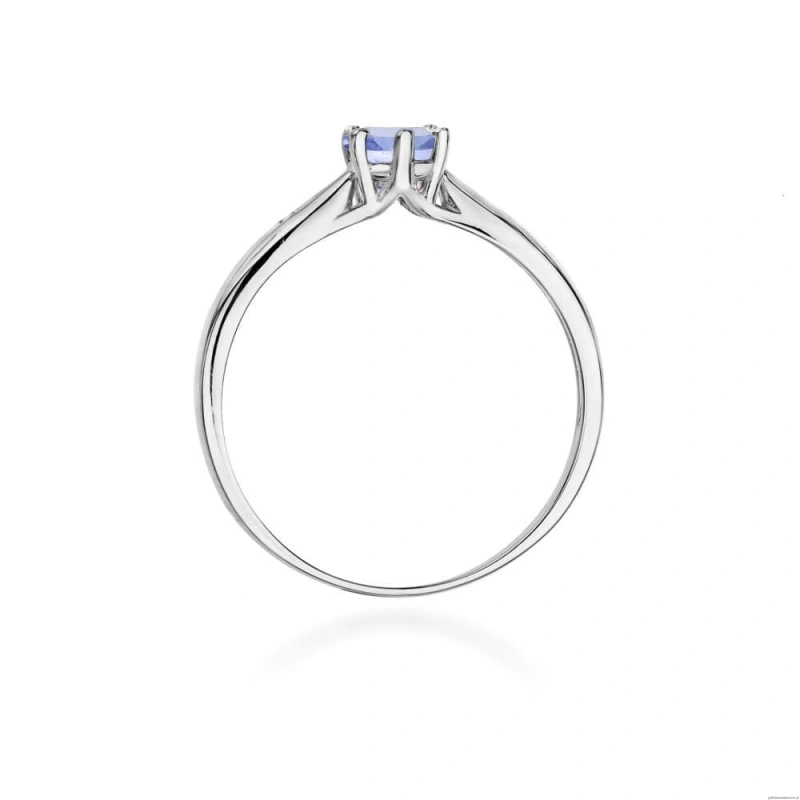 Pierścionek W074 Tanzanit 0,50ct białe złoto