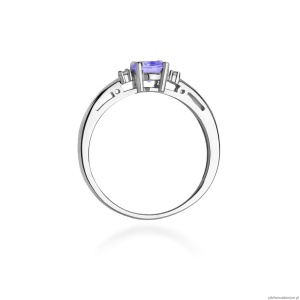 Pierścionek W010 Tanzanit 0,50ct białe złoto