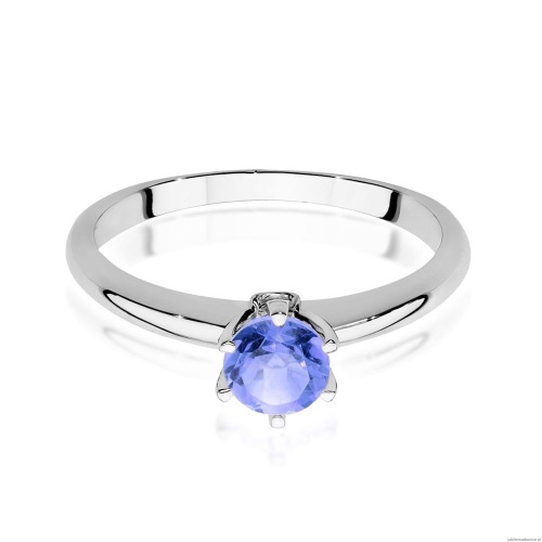 Pierścionek W557 Tanzanit 0,50ct białe złoto