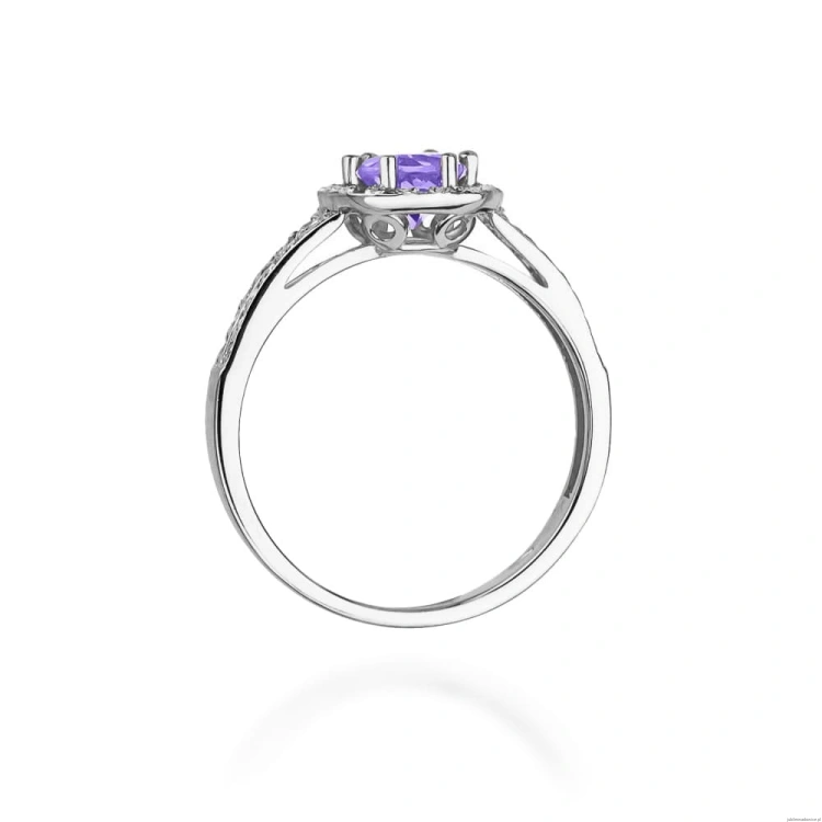 Pierścionek W087 Tanzanit 0,50ct białe złoto