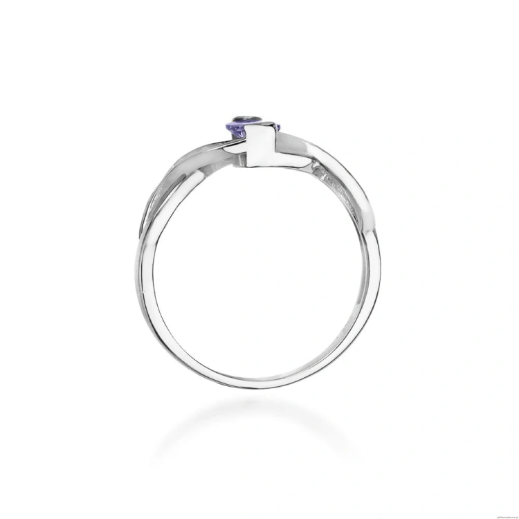 Pierścionek W028 Tanzanit 0,40ct białe złoto