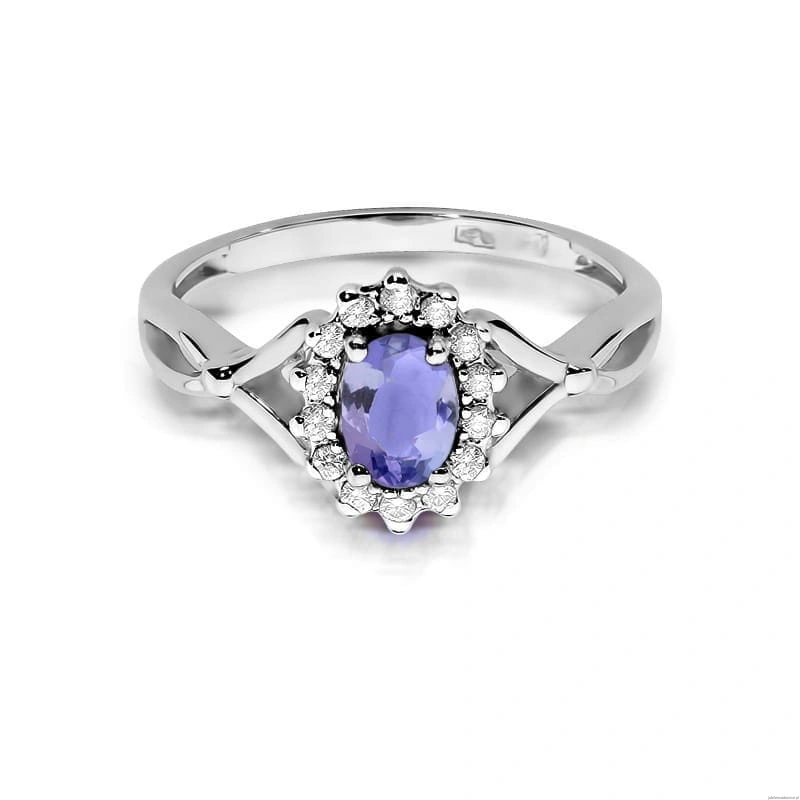 Pierścionek W182 Tanzanit 0,40ct białe złoto