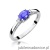 Pierścionek W006 Tanzanit 0,40ct białe złoto
